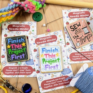Magnetic Needle Minder: Wooden Embroidery & Cross Stitch Accessory