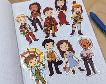 Firefly Cartoon Character Stickers: Glossy Planner Stickers