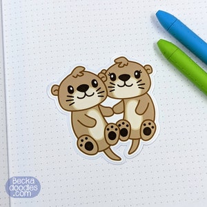 S1067 Significant Otters Vinyl Sticker, Planner Sticker, Sticker Lovers, Vinyl Sticker, Animal Sticker, Otter Sticker