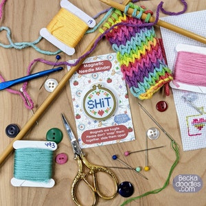Snarky Swear Word Needle Minder: Cross Stitch Embroidery Accessory
