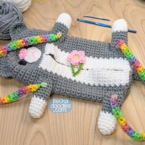 DIY Crochet Cat Yarn Bag PDF Pattern DIY Yarn Craft Pattern Sewing Pattern Hand Sewing Pattern Cat Lovers Crochet Pattern image 3