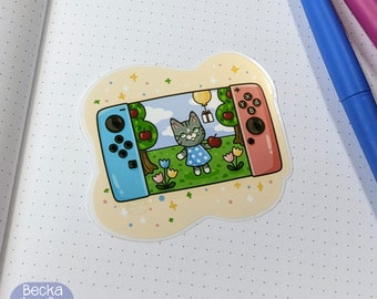 S1001 Animal Crossing Switch Vinyl Sticker, Planner Sticker, Sticker Lovers, Vinyl Sticker, Animal Crossing Sticker