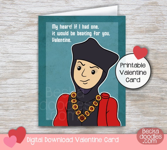 PRINTABLE Star Trek Inspired Q Valentine's Day Card | Etsy