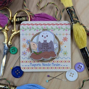Ghost Grave Magnetic Needle Minder: Cross Stitch Accessory
