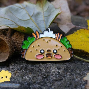 Happy Taco enamel lapel pin