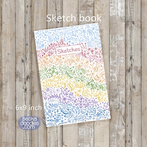 Rainbow Doodles Sketchbook: Blank Page Artist Journal (6x9)