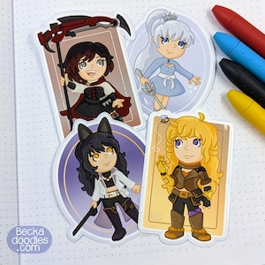 Team RWBY Vinyl Stickers: Anime Decals