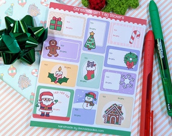 SS1009 Christmas Gift Tag Stickers - Holiday Stickers - Peel and Stick Gift Tags
