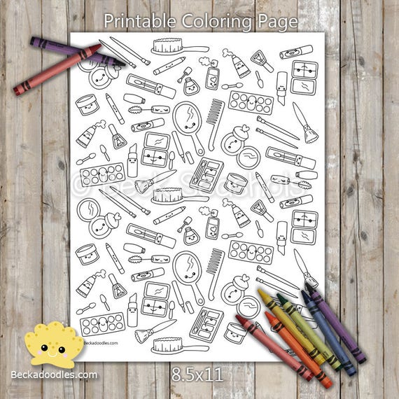 Página para colorear de maquillaje imprimible descarga - Etsy México Página para colorear de maquillaje imprimible descarga - Etsy México