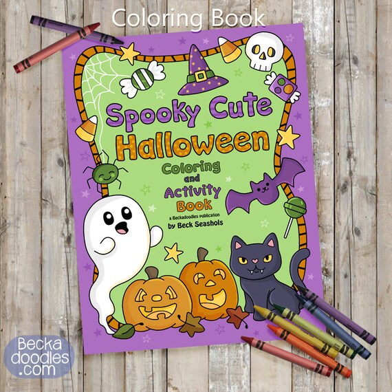 Spooky Cute Halloween Coloring and Activity Book - Etsy