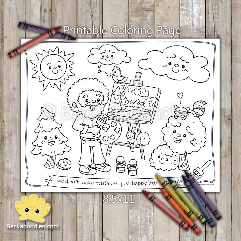 Kleurplaat Happy Tree Friends: handgetekende activiteit voor kinderen en volwassenen (digitale download)