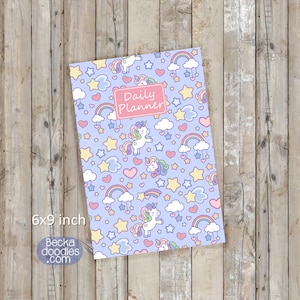 Unicorn Rainbows Planner Book: Undated Weekly Notebook (6x9)