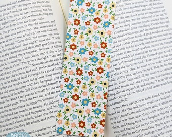 Summer Flowers Bookmark, Floral Paper Bookmark, Flowery Book Mark, 2x6 inch Bookmark, Matte Double-Sided Bookmark, Gift for Book Lovers