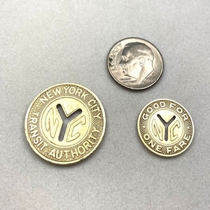 New Your City subway token polished and cleaned Choose small or large