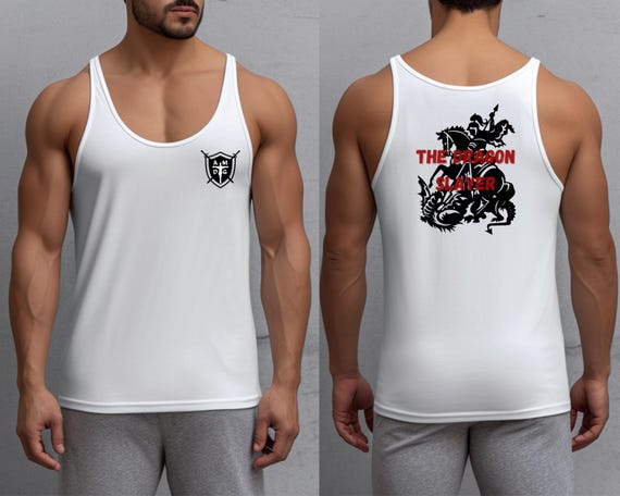 St. George Catholic Men s Workout Tank Religious Workout Tank Catholic Fitness Top Men s Gym Tank Athletic Wear Etsy