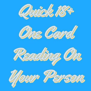 Tarot Reading|One Card 18+ Sex Reading