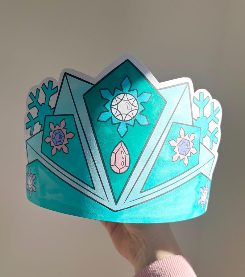 Ice Princess Crown Printable Craft. Frozen Craft Activity. Frozen ...