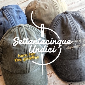 Cappellino ricamato personalizzato - effetto denim vintage - idea regalo per tutte le occasioni - festa della mamma