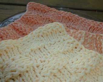Loom Knit Basket Weave Cloth Pattern