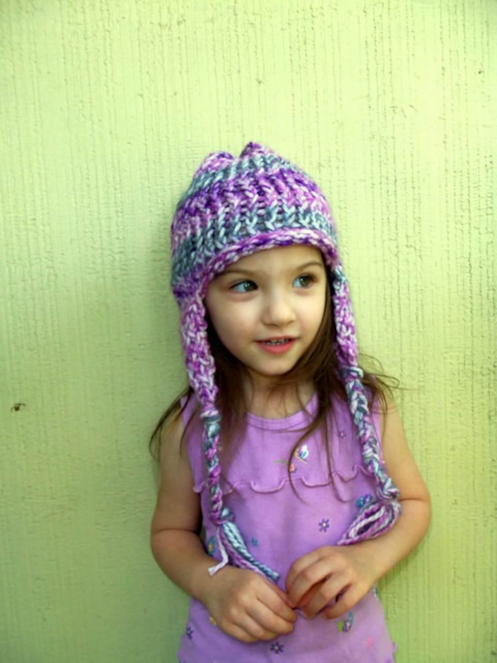 Loom Knit Earflap Hat Pattern Etsy