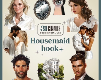 Housemaid Novel Clipart – 31 illustrazioni PNG, uso commerciale (download digitale)