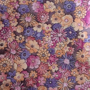 Purple and Pink Floral Fabric