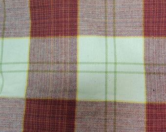 Burgundy Plaid Fabric
