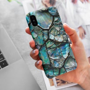 Abalone Shell Pattern Phone Case - Fits iPhone and Samsung Galaxy | Unique and Durable