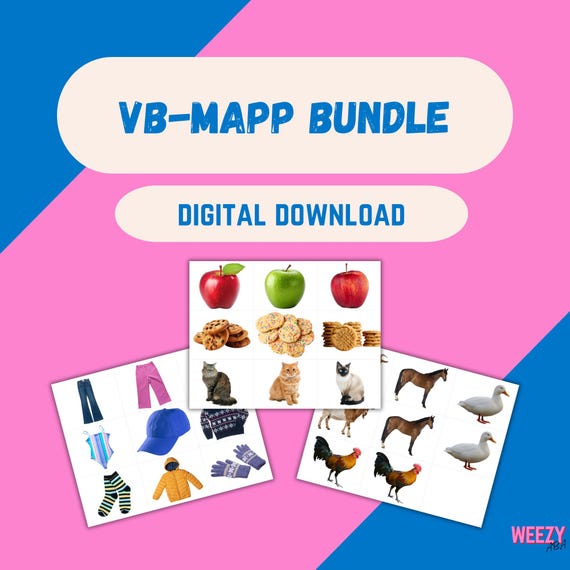 VB-MAPP Flashcards: ABA Therapy, Autism & Special Education (Digital Download)