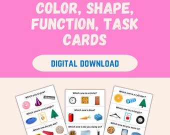 Shape Color and Function Discrimination Cards