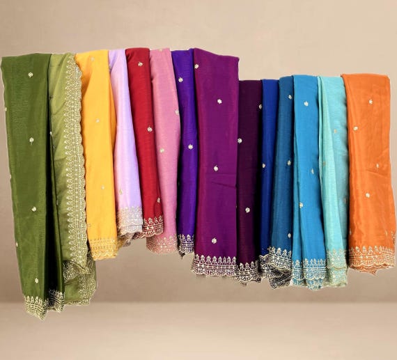 Sequin Embroidered Multiple Color Dupatta | Sparkly Ethnic Dupatta | Party Wear Dupatta for Women | Festive Scarf Shawl Stole
