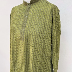 Green Men&#39;s kurta set, Lucknowi chikankari kurta, Kurta pajama set, Sherwani, Indian party wear kurta, Desi party wear, Mehendi kurta,