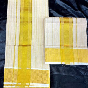 Tissue Set Mundu, Set Mundu with blouse, Kerala tissue set mundu, Setmundu, Onam setmundu, Mundum Neriyathum, handloom cotton set mundu