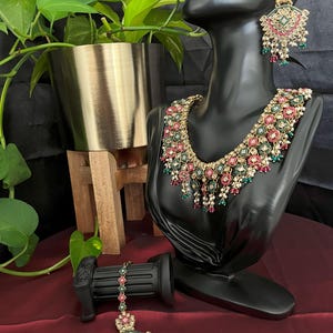 Elegant reverse AD stone Jewelry Set | Perfect for Weddings & Festive Wear