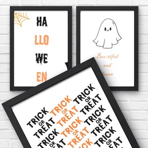 Espeluznante colección de carteles imprimibles de Halloween / Arte minimalista de otoño / Spooky seasson printable / pack de 3