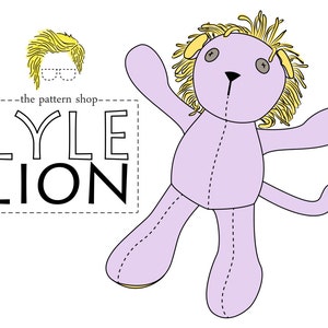 Lyle Lion Stuffed Animal Sewing Pattern image 1