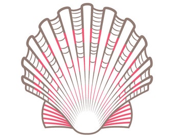 Scallop Shell PDF Hand Embroidery Pattern