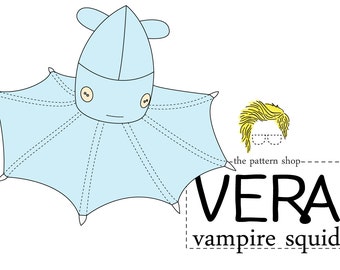 Vera Vampire Squid Stuffed Animal Sewing Pattern