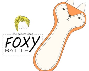 Foxy Rattle Stuffed Animal Sewing Pattern