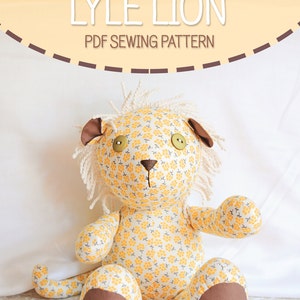 Lyle Lion Stuffed Animal Sewing Pattern image 4