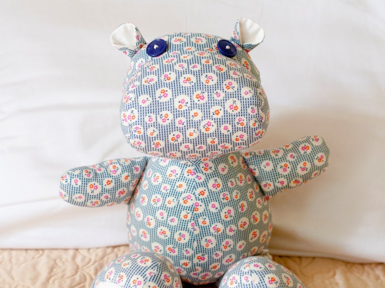 Henrietta Hippo Stuffed Animal Sewing Pattern image 2