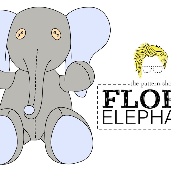 Flora Elefant Stofftier Schnittmuster