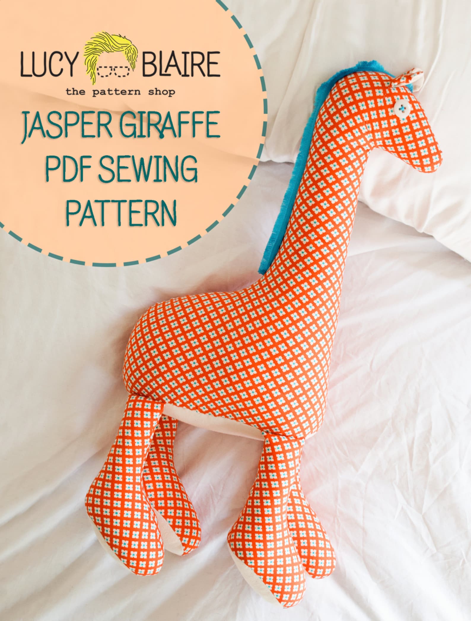 Jasper Giraffe Stuffed Animal Sewing Pattern Etsy