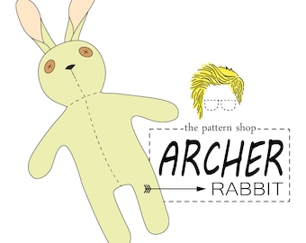 Archer Rabbit Stuffed Animal Sewing Pattern