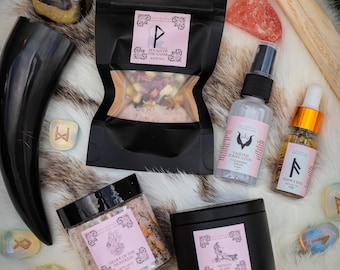 Kit ritual de Freyja: Caja de autocuidado de la diosa nórdica, set de brujería pagana