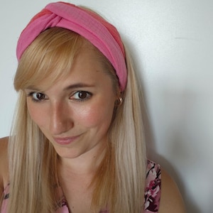 Head Scarves Comfortable Hair Accessory Fabric Twist Headband Muslin Accesorie Hair Headband Wide Headband for Women Workout Usopp Bandana