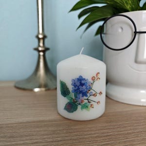 Floral Paraffin Cylinder Candle Home Decor Gift for Mom Hostess Gift Idea kitchen Accesories Celebration Hostes Handmade Design Decor