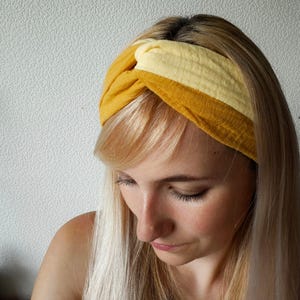 Knot Head Band Twisted Headband With Elastic Hair Accessories For Women Summer Hair Scarf Turban Gift Wide Muslin Headband Yoga Band