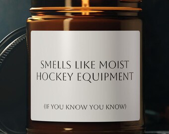 Funny Hockey Scented Candle, Hockey Equipment Smell, Player Gift
