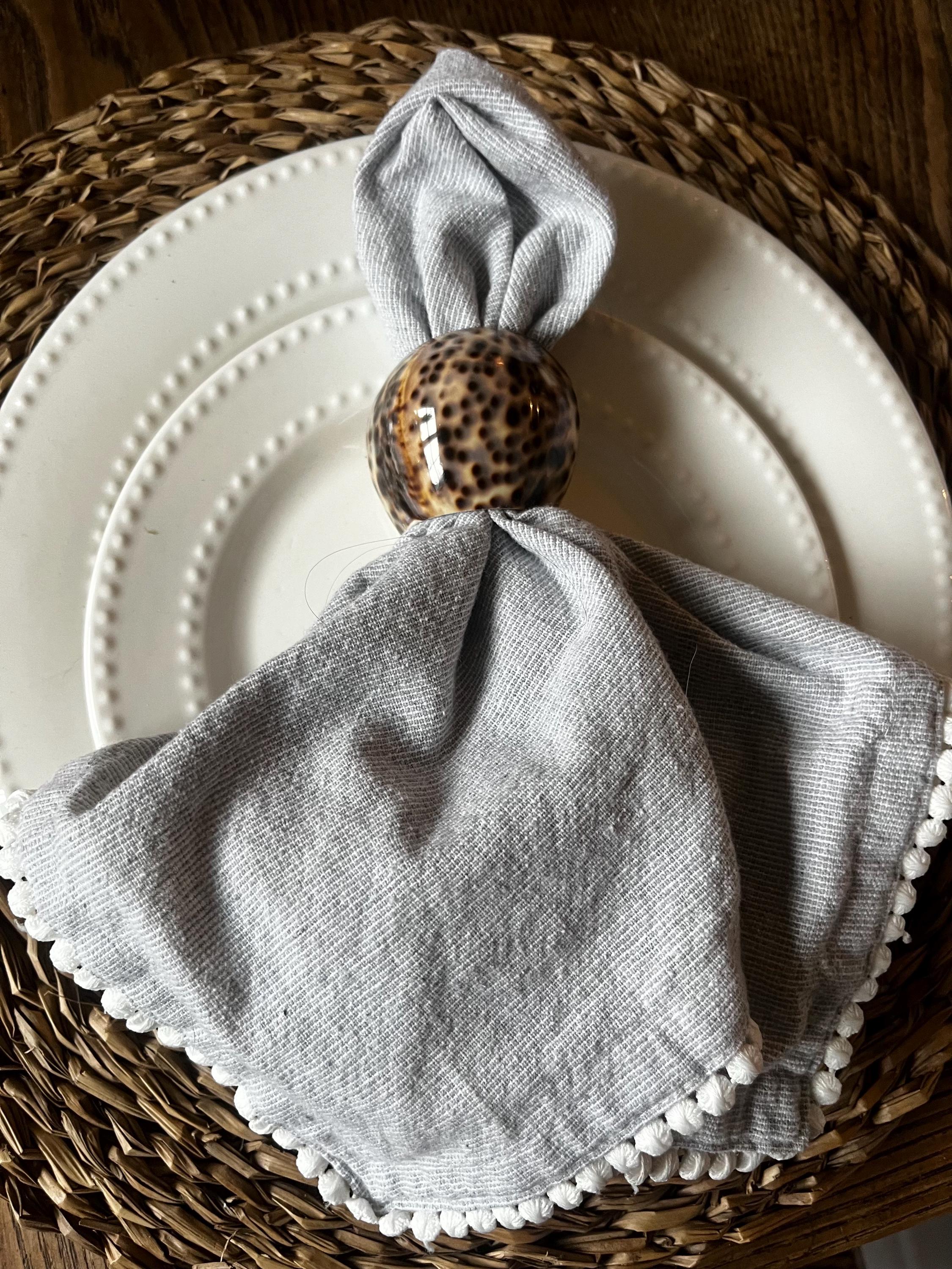 Tiger Cowrie Shell Napkin Rings. Each Napkin Ring is 10. - Etsy
